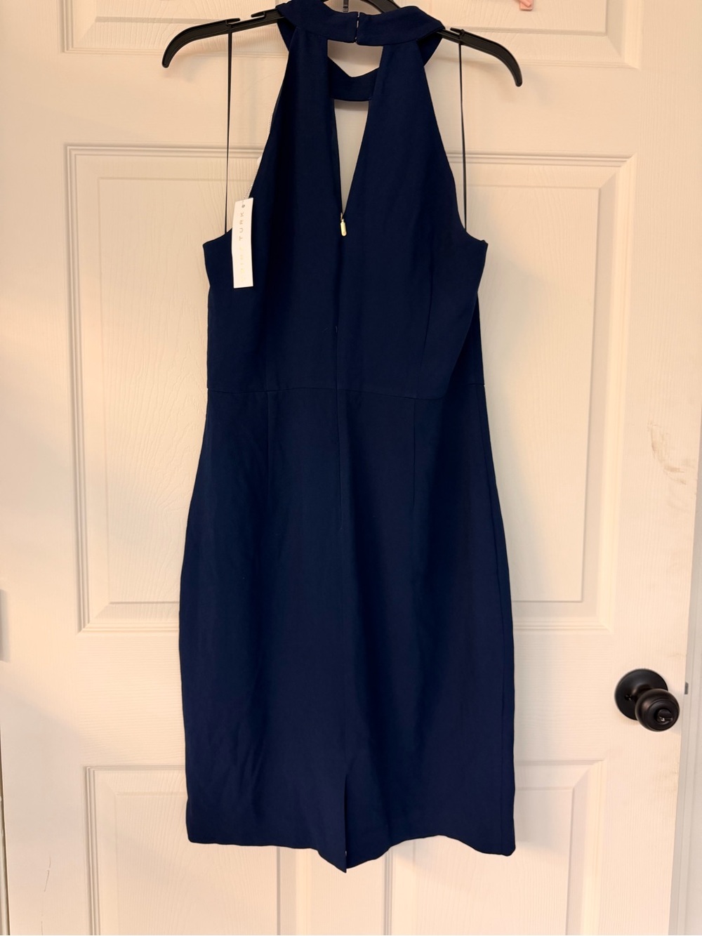 Trina Turk Deep Navy Halter Dress